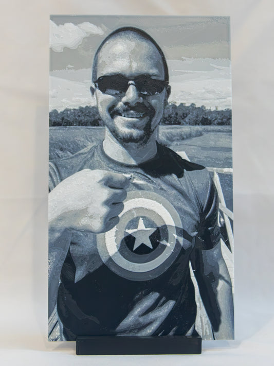 Custom Photo — Grayscale Layered Artwork