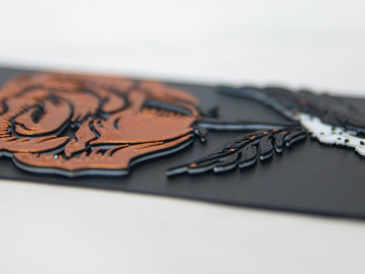 Gold Rose & Skeleton Hand Bookmark
