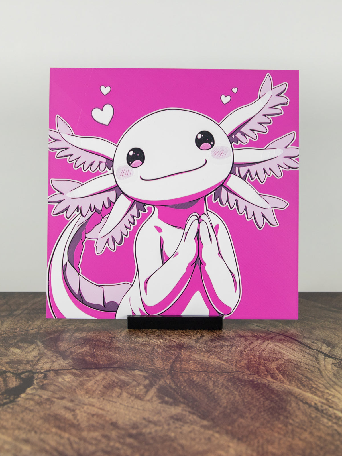 Axolotl Love – Layered 3D Wall Art